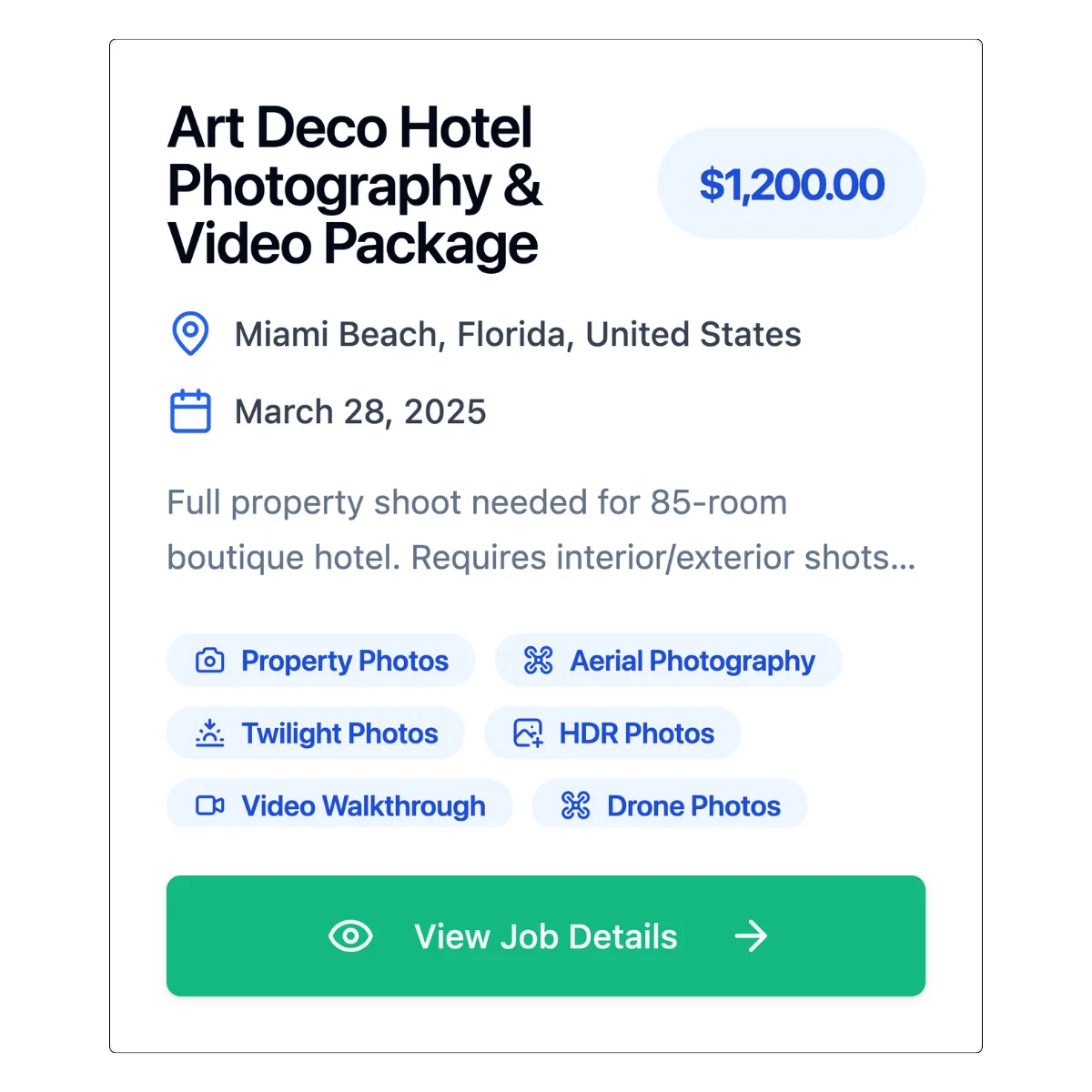 Search and discovery interface - job search